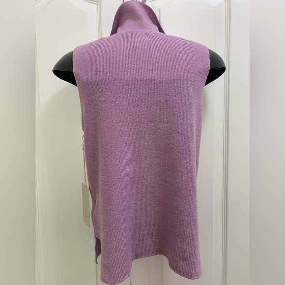 Lilac Purple JOIE Collared V Knit Sleeveless Vest Top Size XS Unworn Polo Mauve - Picture 8 of 10